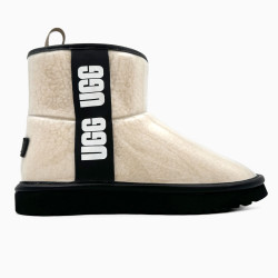 Ugg Classic Clear Mini Beige Black Ugg Classic Clear Mini Beige Black